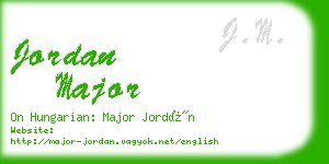 jordan major business card